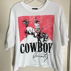 Cowboy Country Graphic T-shirt Crop Top
